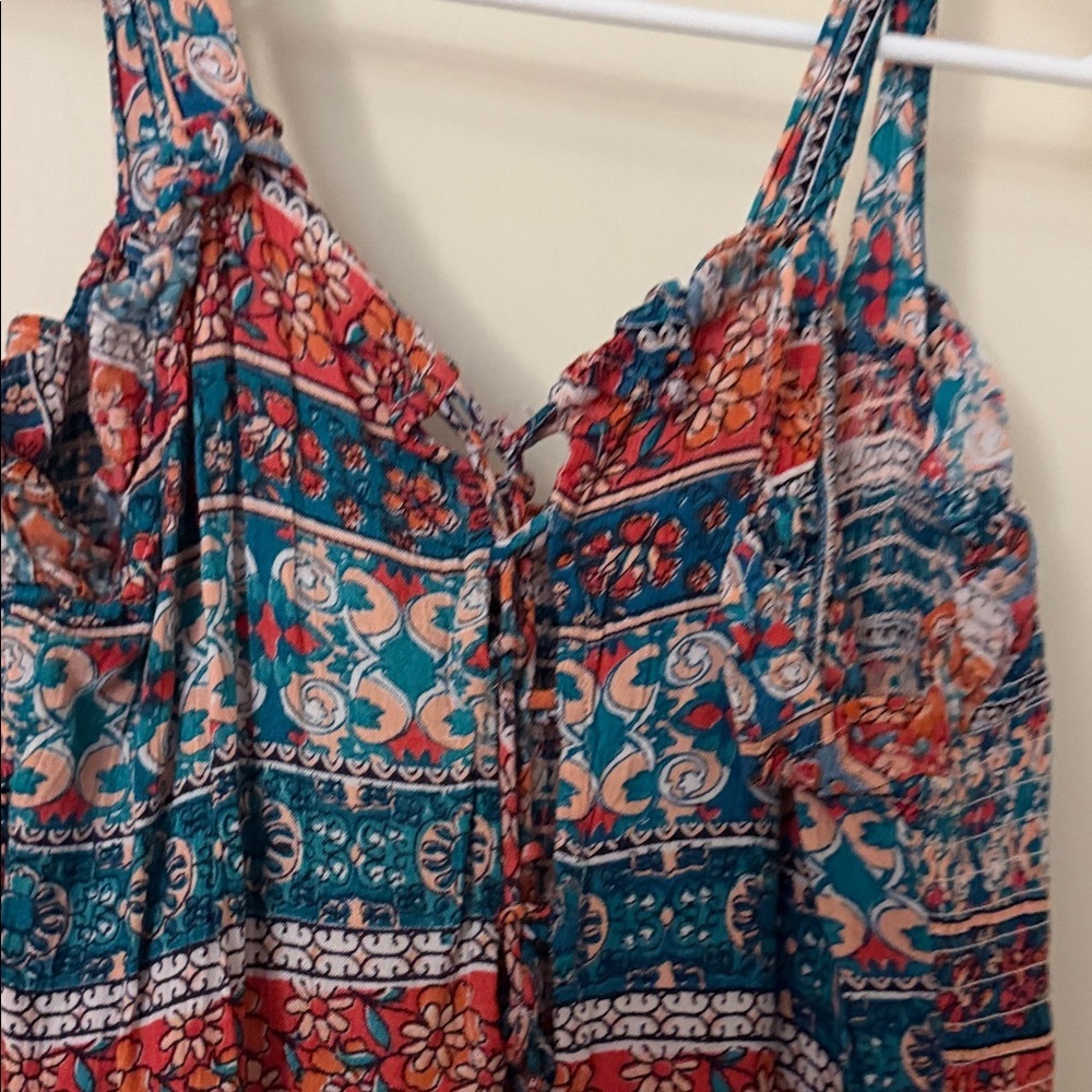 NWOT Angie Bohemian Multicolor Strappy Dress size: M - Picture 6 of 7
